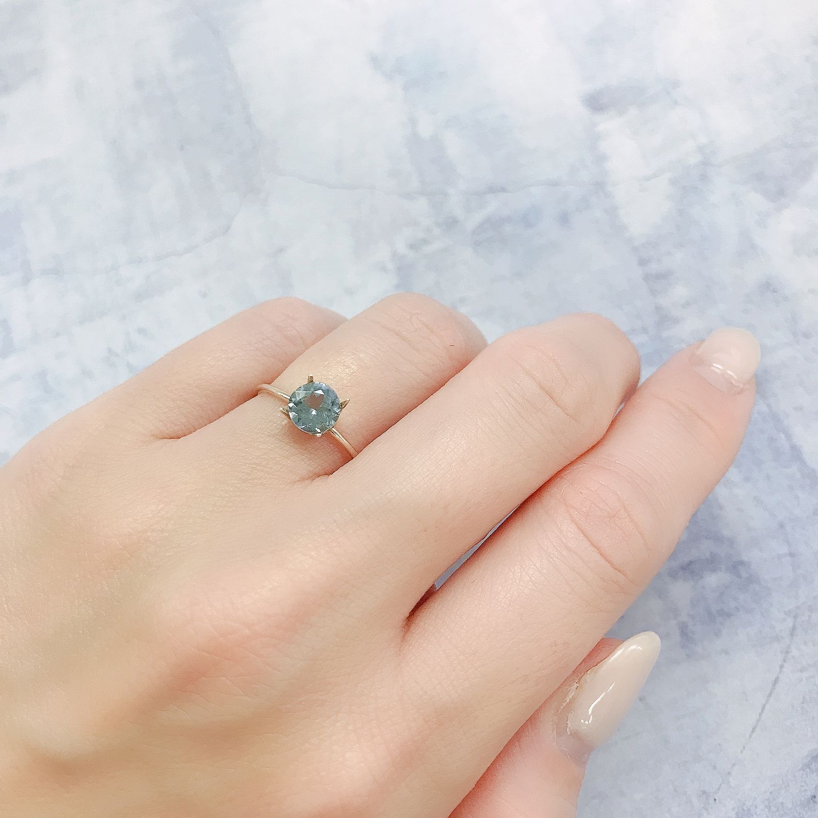 シーフォームカイヤナイト(宝石名カイヤナイト)タンザニア産 0.95ct 識別済[220616285]6x5.9mm前後