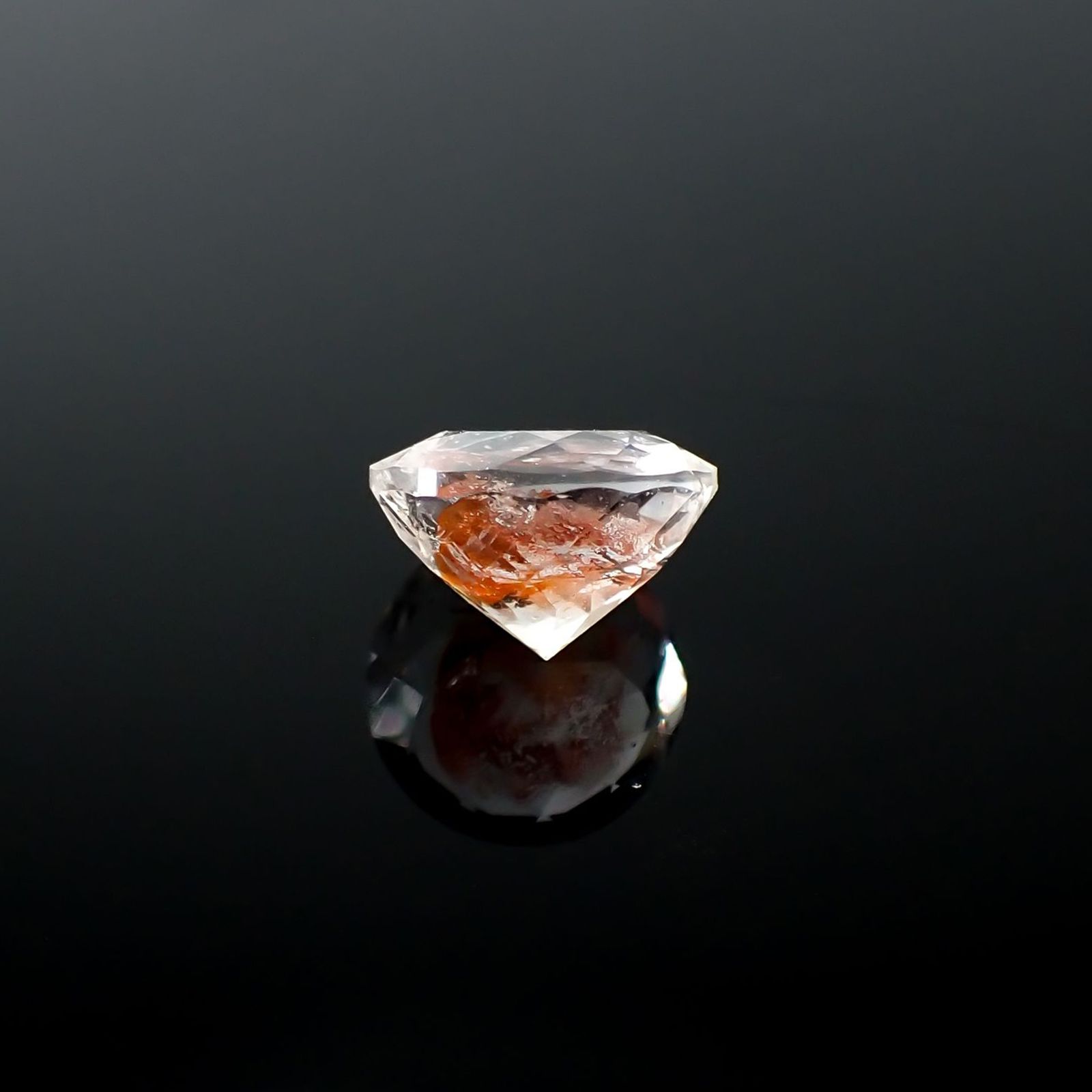 オーロラクォーツ ブラジル産 8.82ct / 13.5x13.4mm前後 [240225906]