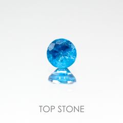 ネオンブルーアパタイト ブラジル産 ルース 0.11ct[20117497]2.9×2.9mm前後