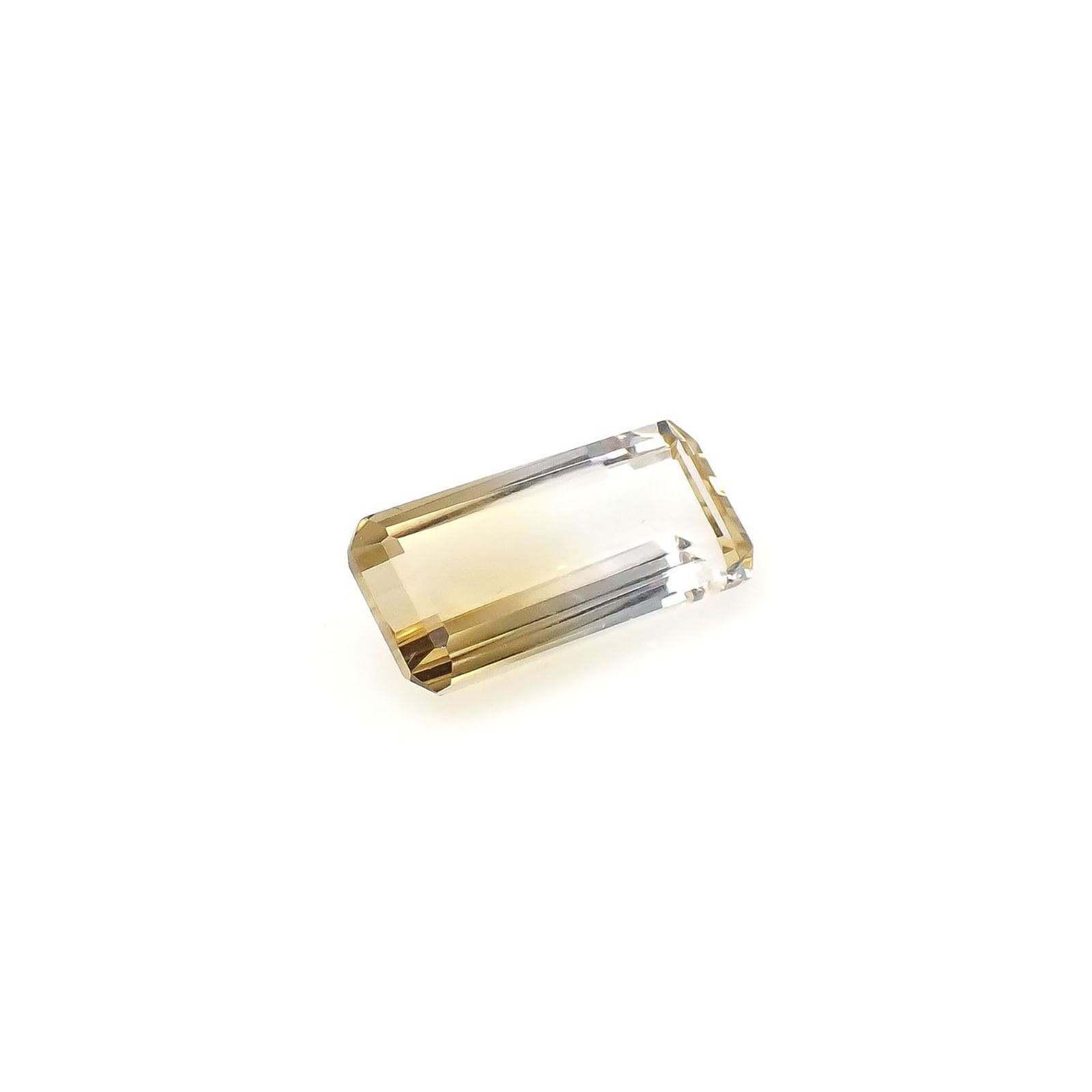 バイカラーシトリン ブラジル・ミナスジェライス州産 6.19ct / 17.1x8.1mm前後 [251026467]