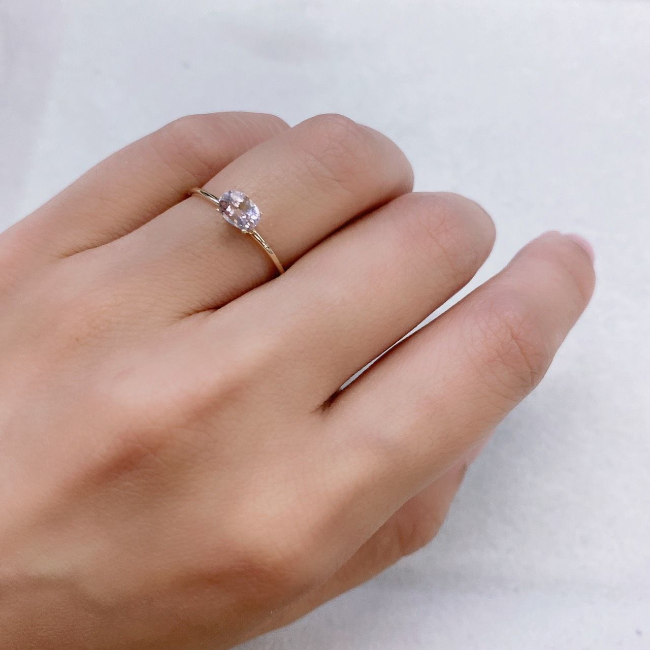 ピンクサファイア(宝石名ピンク・サファイア) マダガスカル/スリランカ産 0.56ct 識別済[210712559]5.5×4mm前後