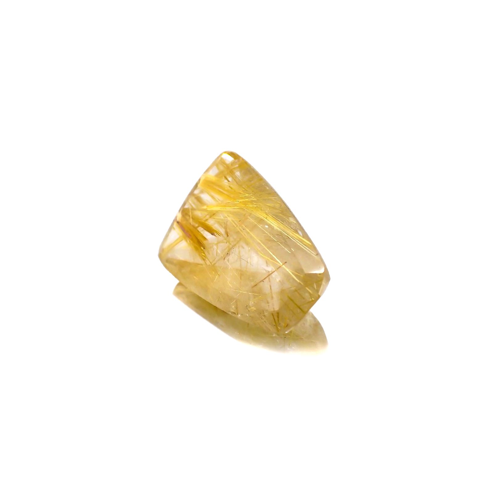ルチルクォーツ(宝石名ルチルレイテッド・クォーツ) ブラジル産 識別済 26.88ct / 24.6×18.1mm前後 [25019133]