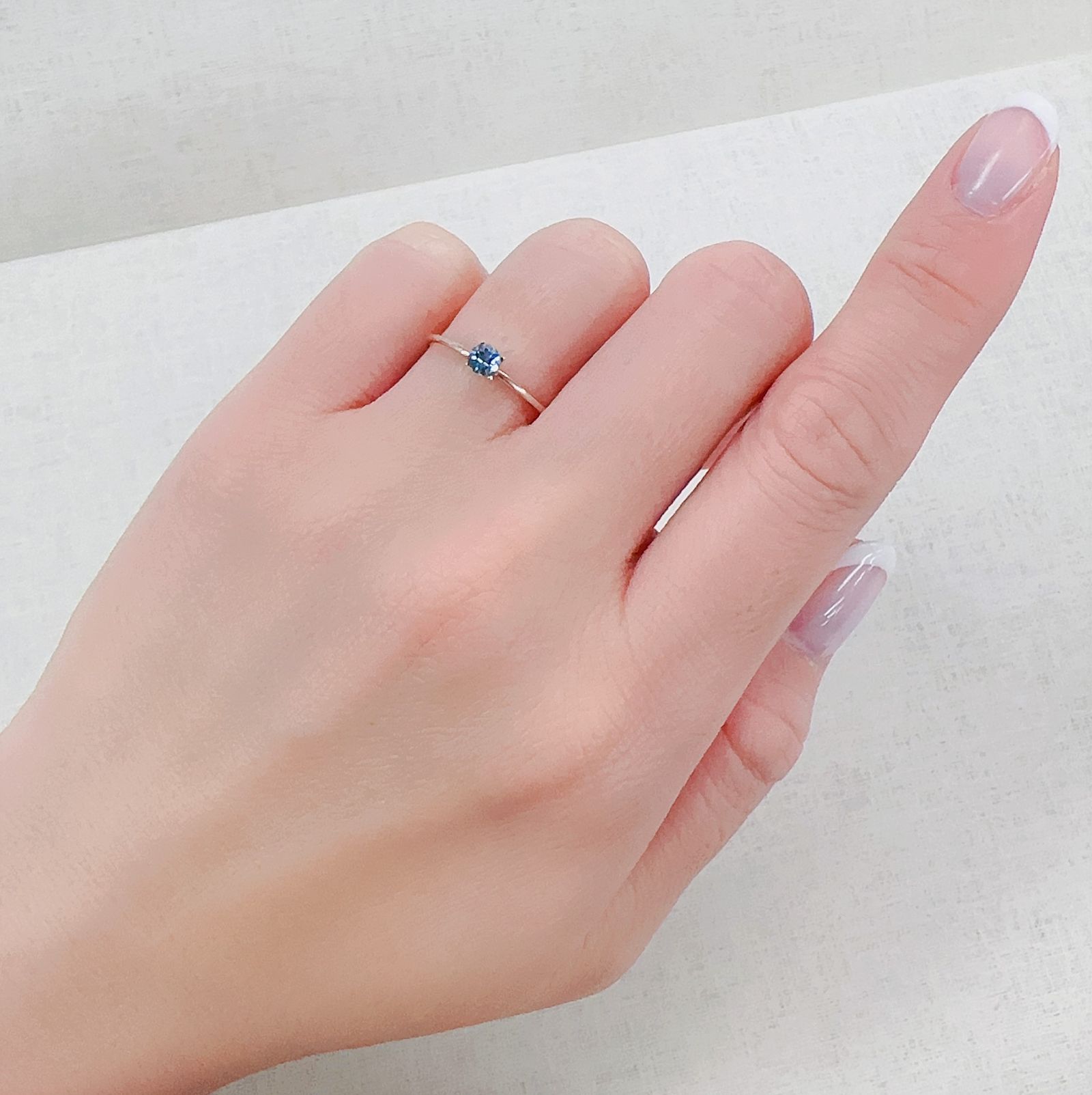 サンタマリアアクアマリン(宝石名アクアマリン)ブラジル産 0.15ct 識別済[230421851]3.5x3.5mm前後