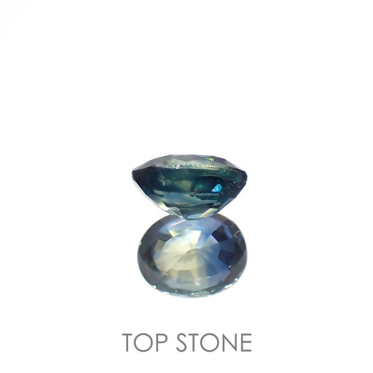 バイカラーサファイア マダガスカル/オーストラリア産 0.51ct[221018232]4.8x3.9mm前後