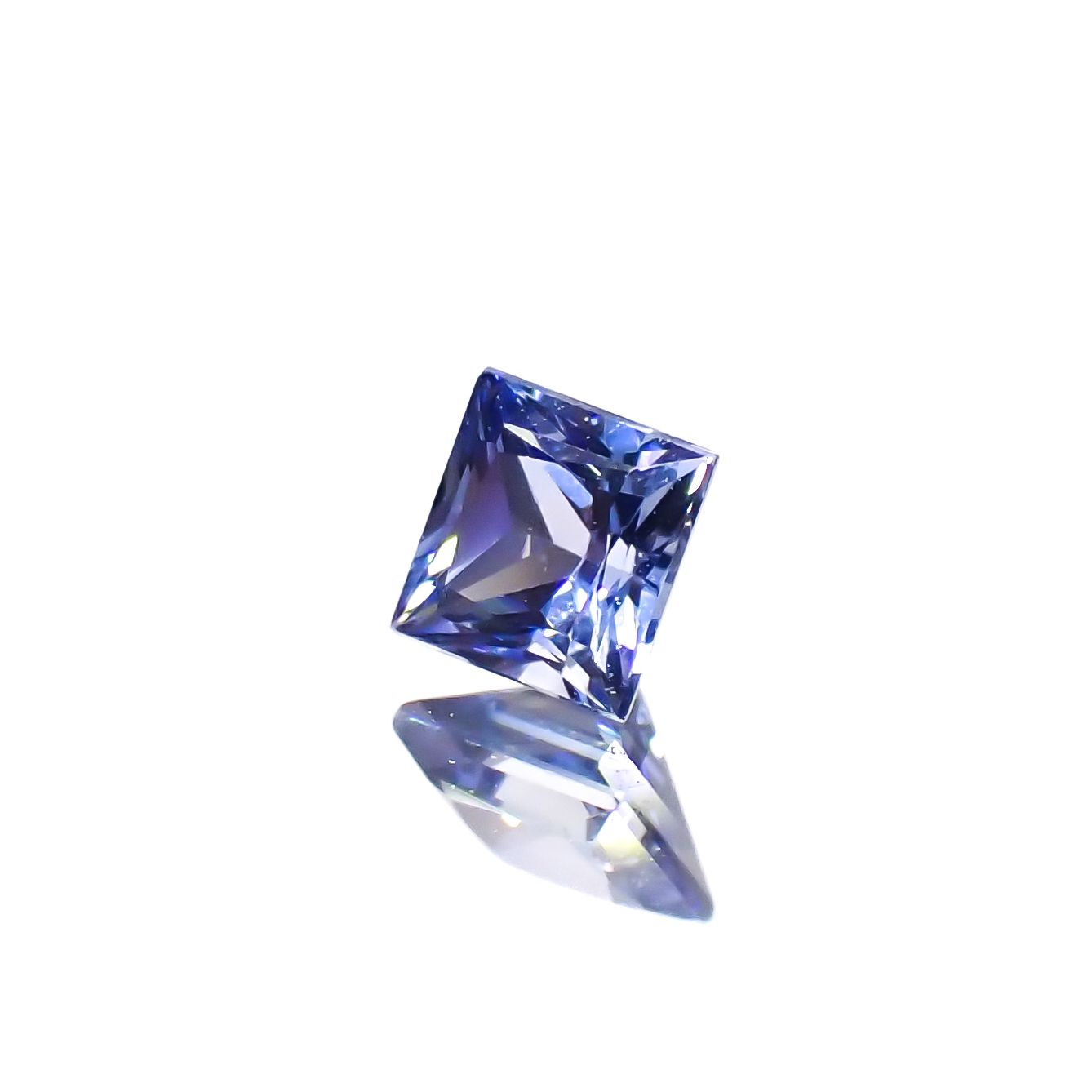 ◇プリンセスカット◇サファイア(宝石名サファイア)スリランカ産 0.23ct 識別済[230622450]3.2x3.2mm前後