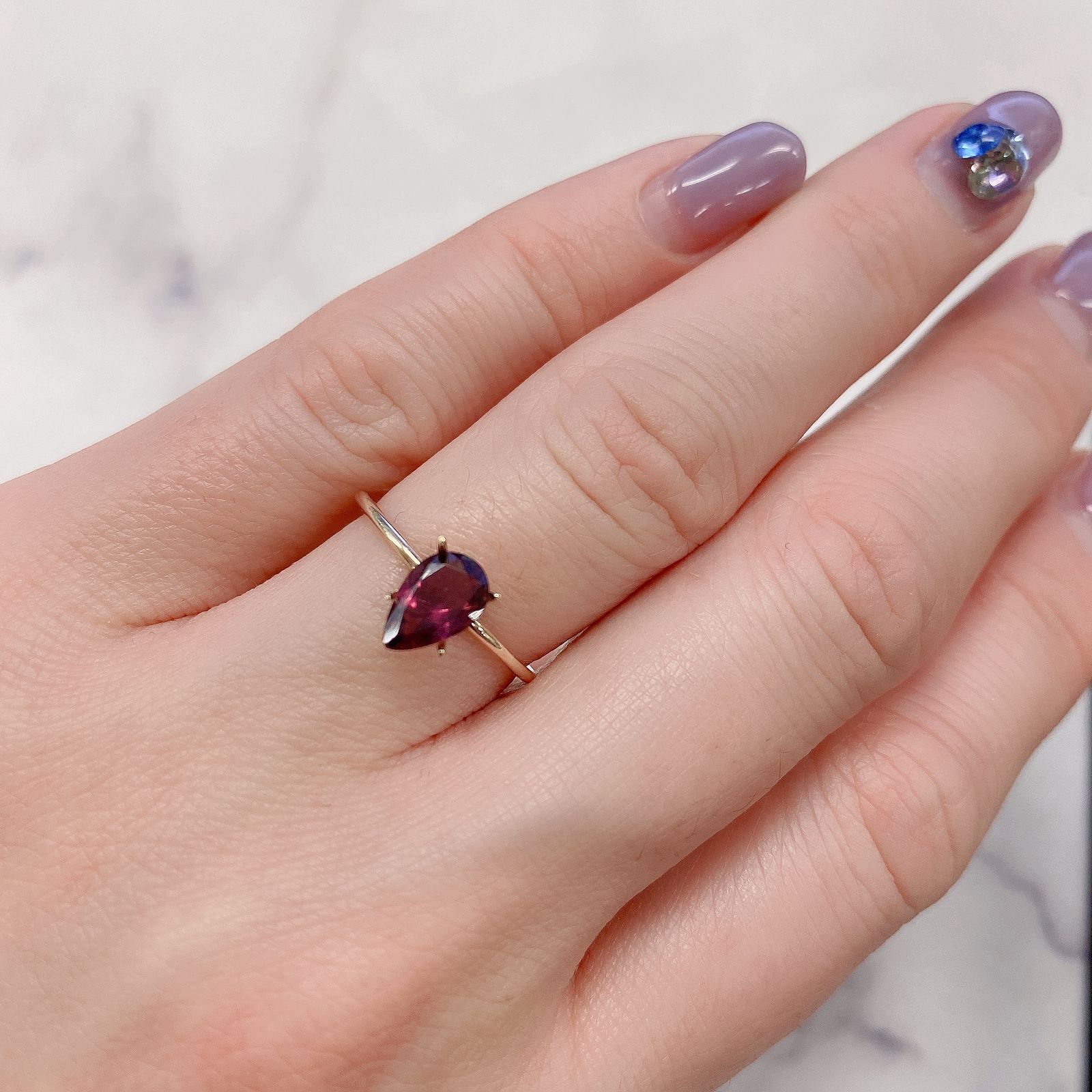 パープルトルマリン(宝石名パープル・トルマリン)ブラジル産 0.65ct 識別済[231023896]7.7x5mm前後