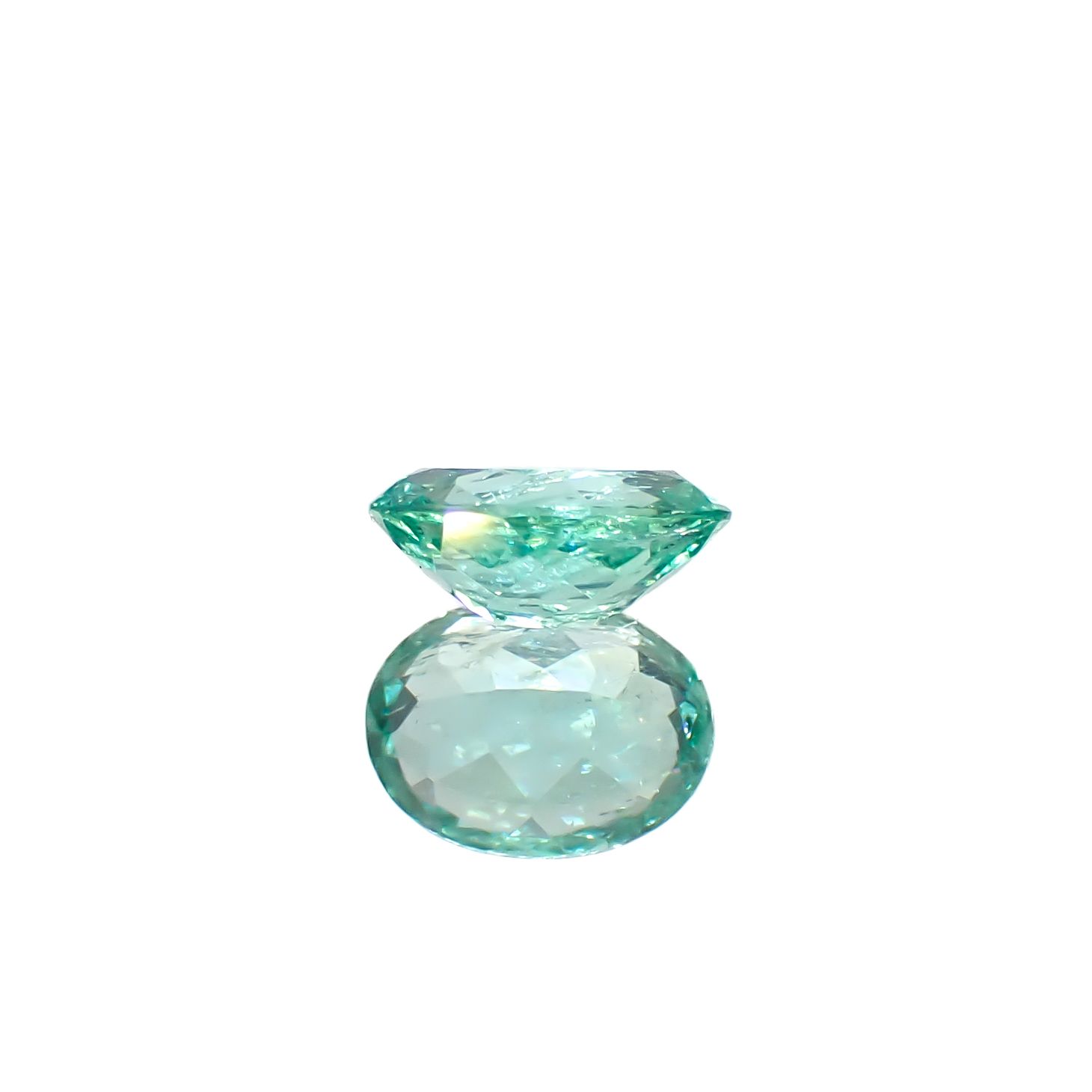 パライバトルマリン(宝石名トルマリン/別名パライバ・トルマリン)ブラジル・キントス鉱山産 0.42ct 識別済[240928719]5.7x4.3mm前後
