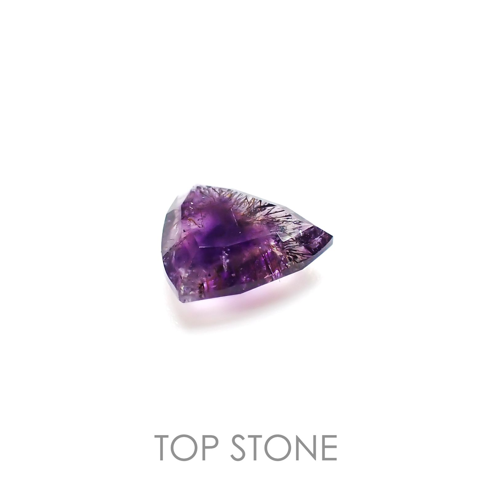 ◇カスタムカット◇アメジストエレスチャル ナイジェリア・カラバル産 1.39ct[221219692]8x8.5mm前後