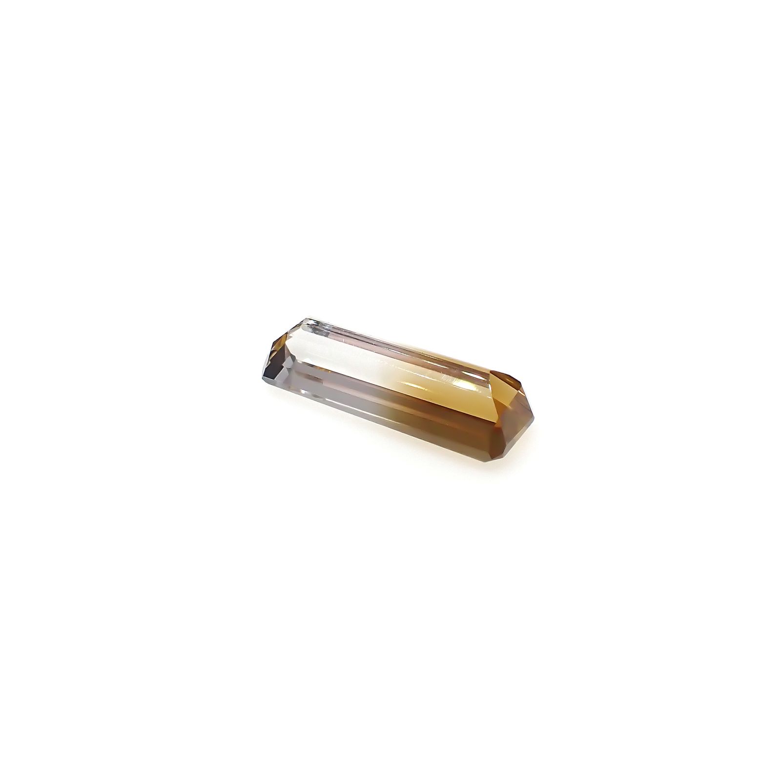バイカラーシトリン ブラジル・ミナスジェライス州産 4.94ct[240326454]18x6mm前後