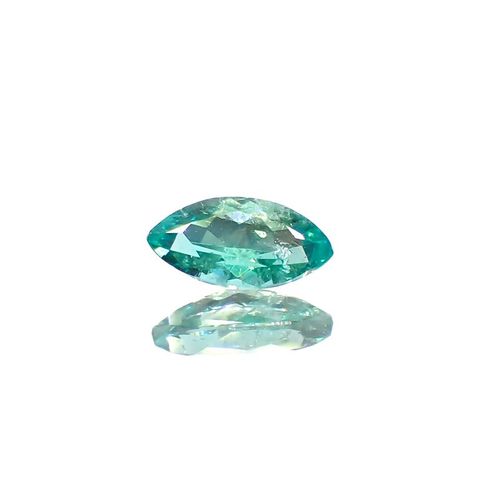 パライバトルマリン(宝石名トルマリン/別名パライバ・トルマリン)ブラジル・キントス鉱山産 ソ付(宝貴協) 0.262ct / 6.2x3.1mm前後 [221018729]