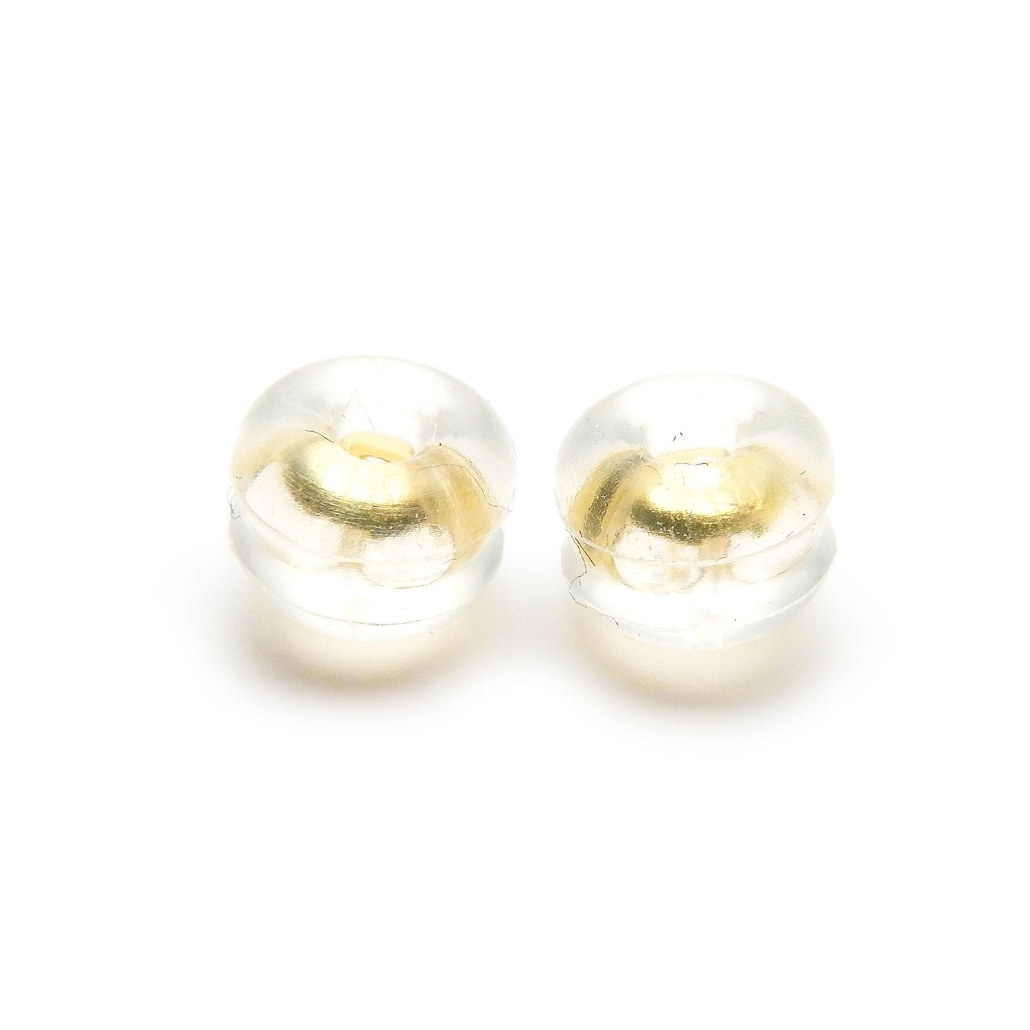K18 ピアスキャッチ 2個セット[081]5×4mm