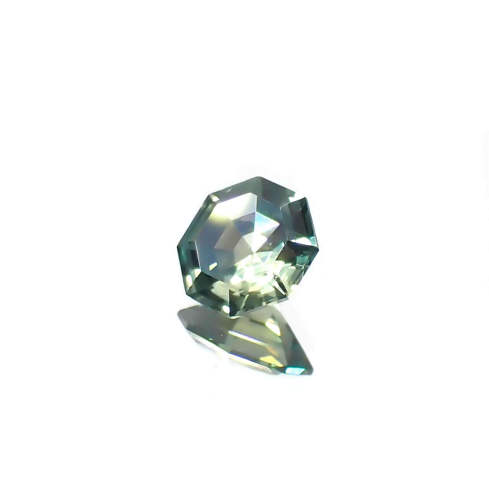 ◇オクタゴンカット◇モンタナサファイア アメリカ・モンタナ州産 0.51ct[240326403]4.9x4.9mm前後