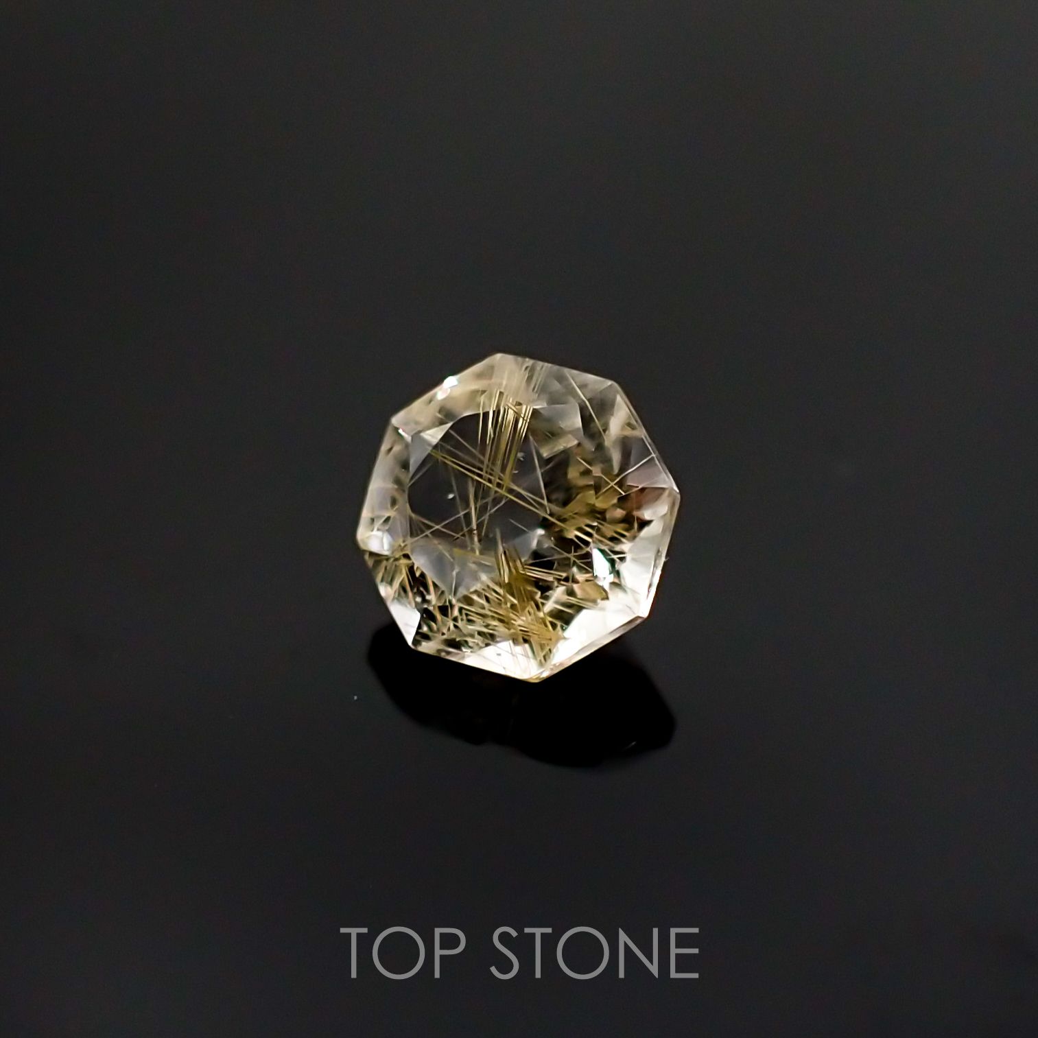 ◇オクタゴンカット◇ルチルクォーツSA ブラジル産 ルース 0.52ct[210511016]5×5mm前後