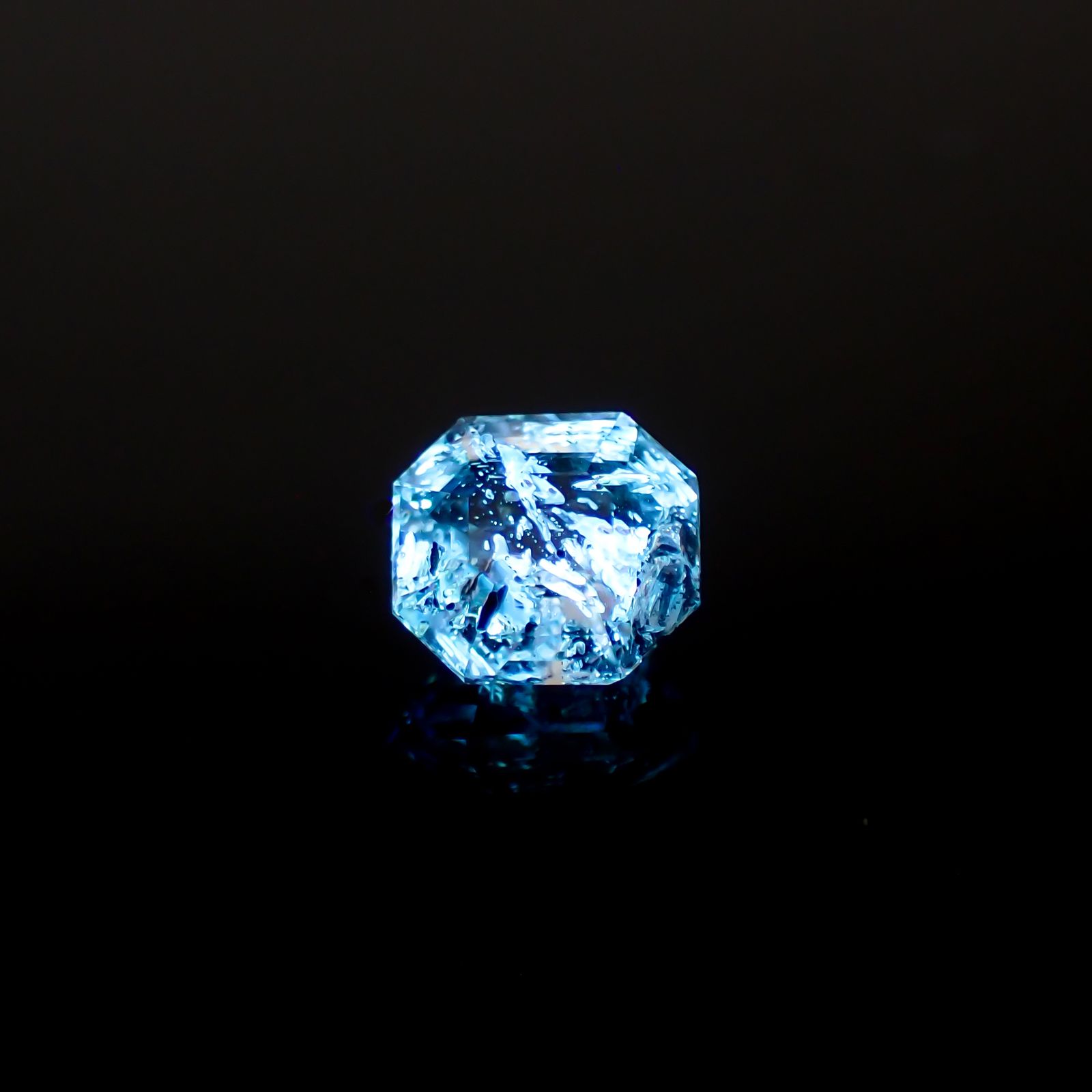 ◇カスタムオクタゴンカット◇オイルインクォーツ パキスタン産 0.44ct [231224722]4.9x4.4mm前後