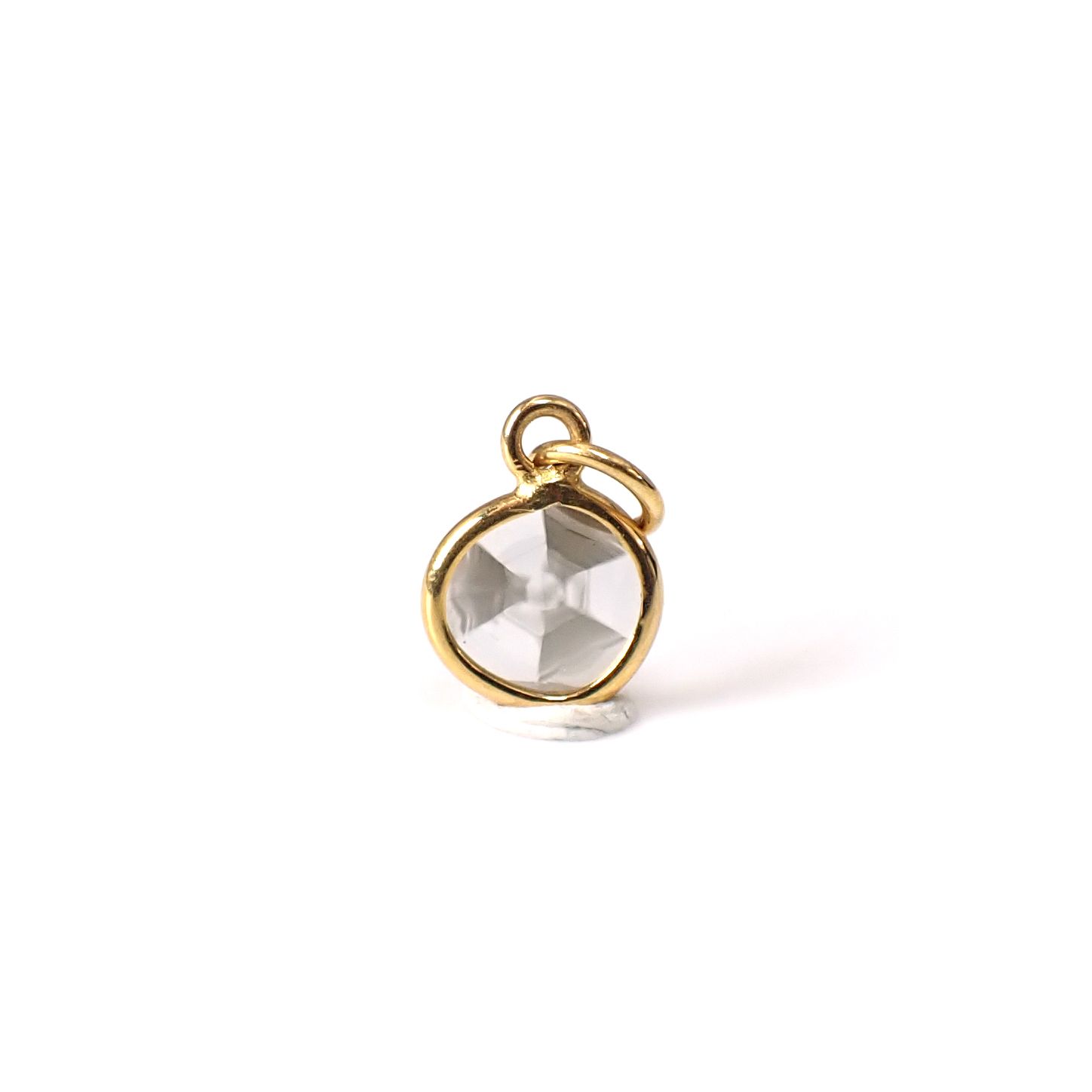 ◇K18仕様◇トラピッチェスライスダイヤモンド ペンダントトップ/チャーム(※チェーン別売り) 1.01ct / 6.6x6.7mm前後 [250430223]