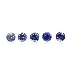 ベニトアイト カラーグラデーション5個セット アメリカ・カリフォルニア州サンベニト産 0.27ct(5pcs合計)[220616633]2.2-2.3x2.2-2.3mm前後