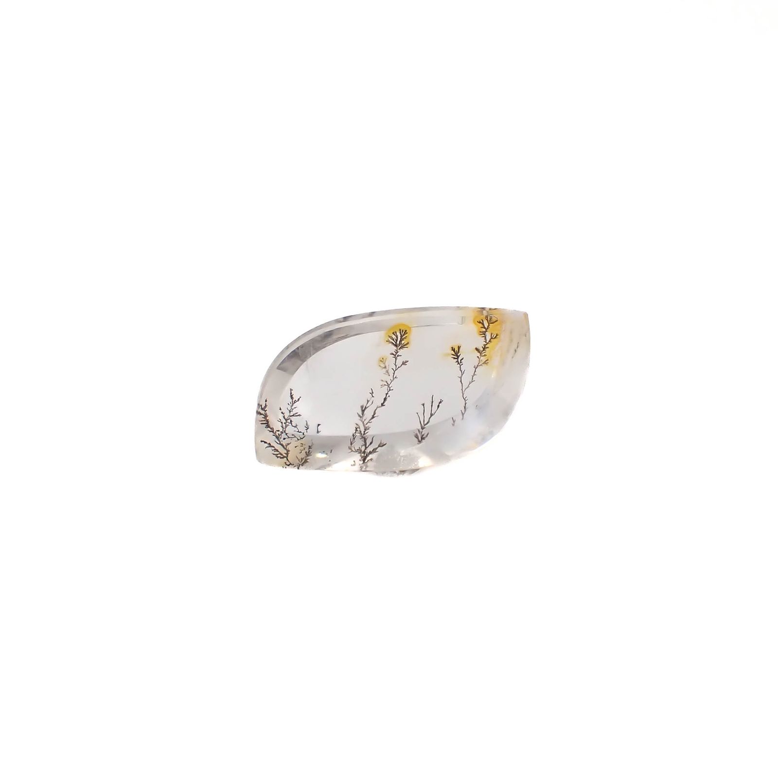 ◇フリーフォーム◇デンドリチッククォーツ ブラジル産 3.74ct [250330086]14.6x8.6mm前後
