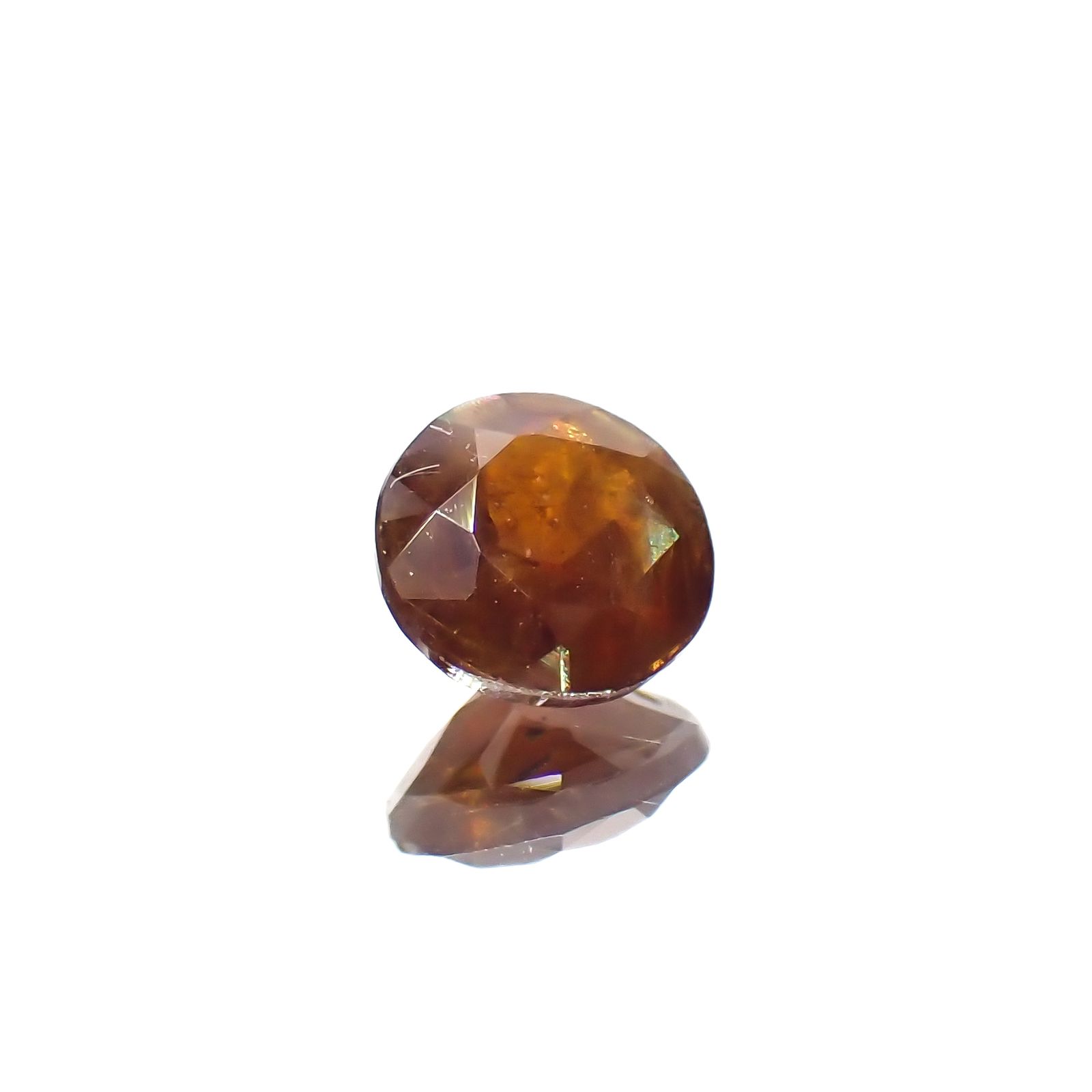 レインボーガーネット 日本・奈良県天川村産 0.48ct[230521956]4.7x4.6mm前後