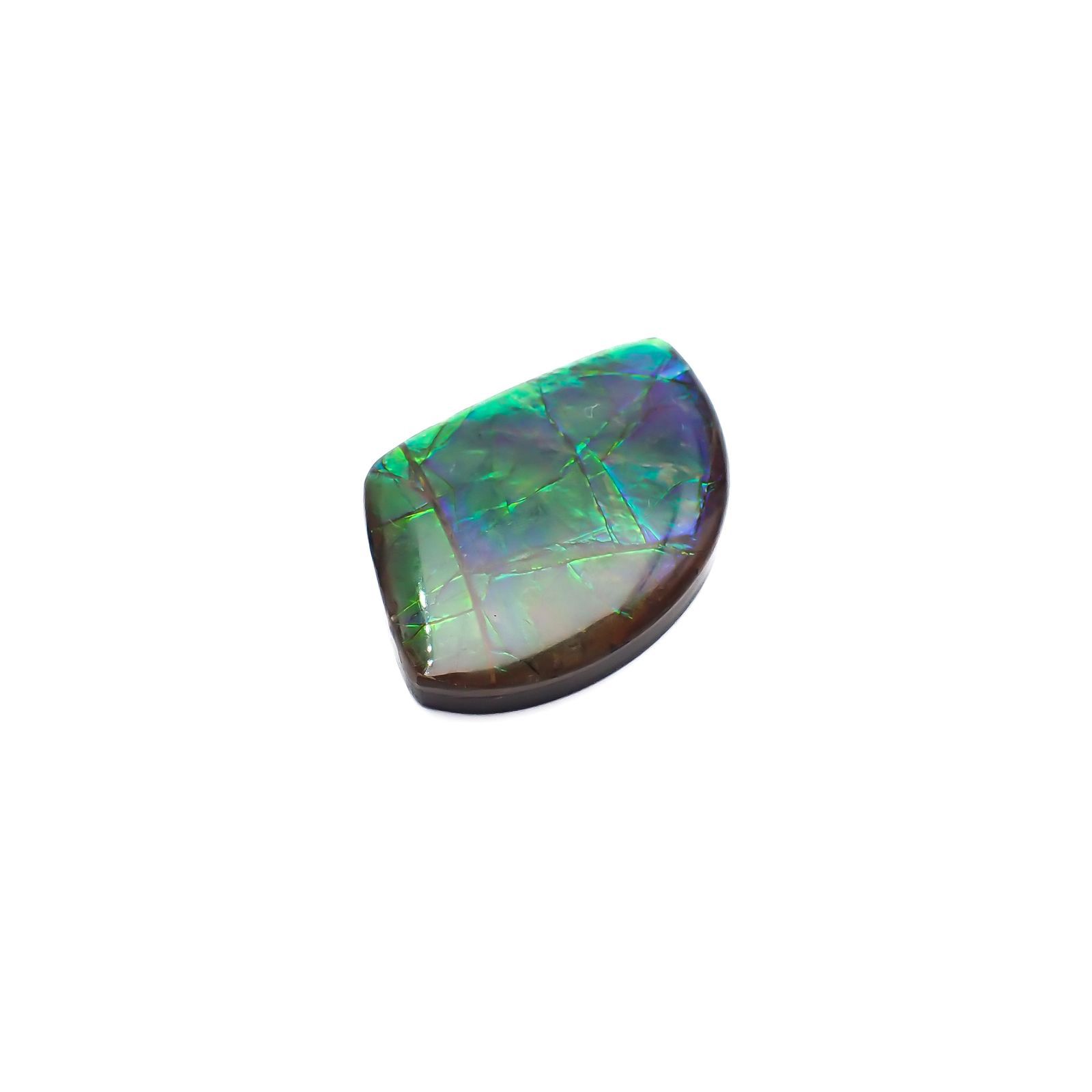 ◇フリーフォーム◇アンモライト トリプレット カナダ産 20.41ct [220817487]28.9x19mm前後