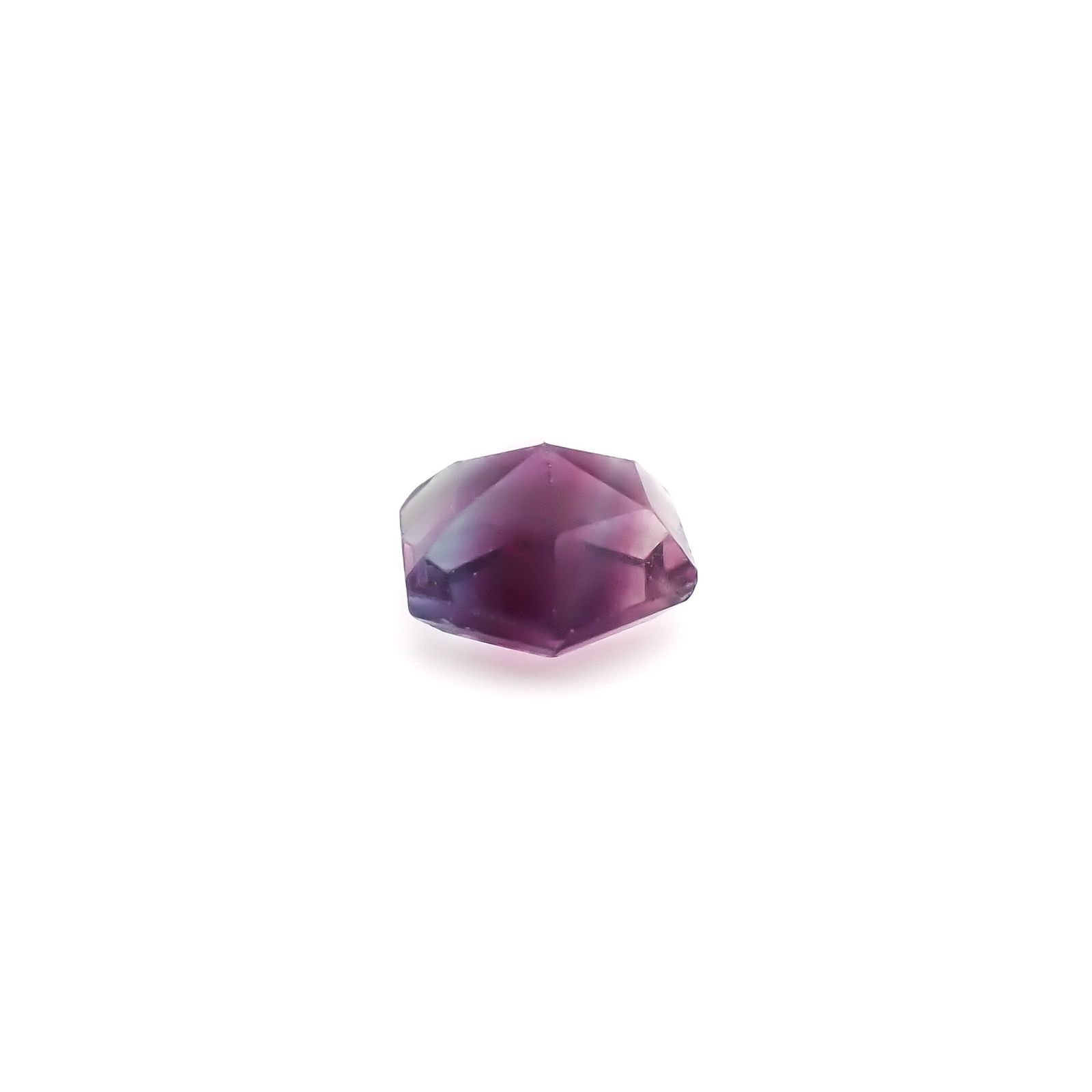 ◇ヘキサゴンカット◇バイカラーフローライト フルオレッセンス 中国産 2.56ct / 9.2x7.8mm前後 [260932782]