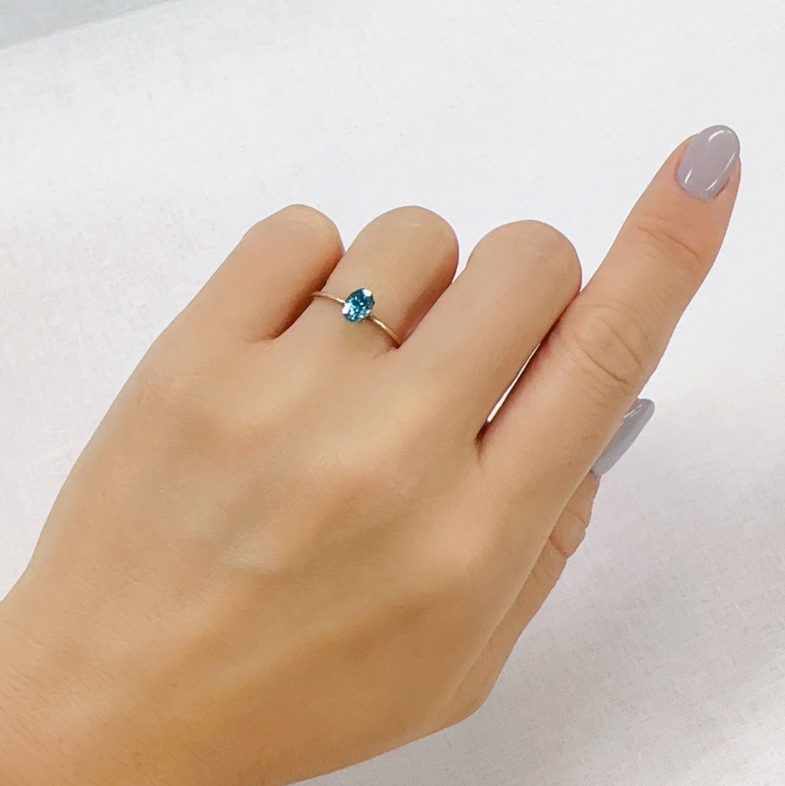ブルージルコン カンボジア産 0.81ct[230823032]5.9x4.1mm前後
