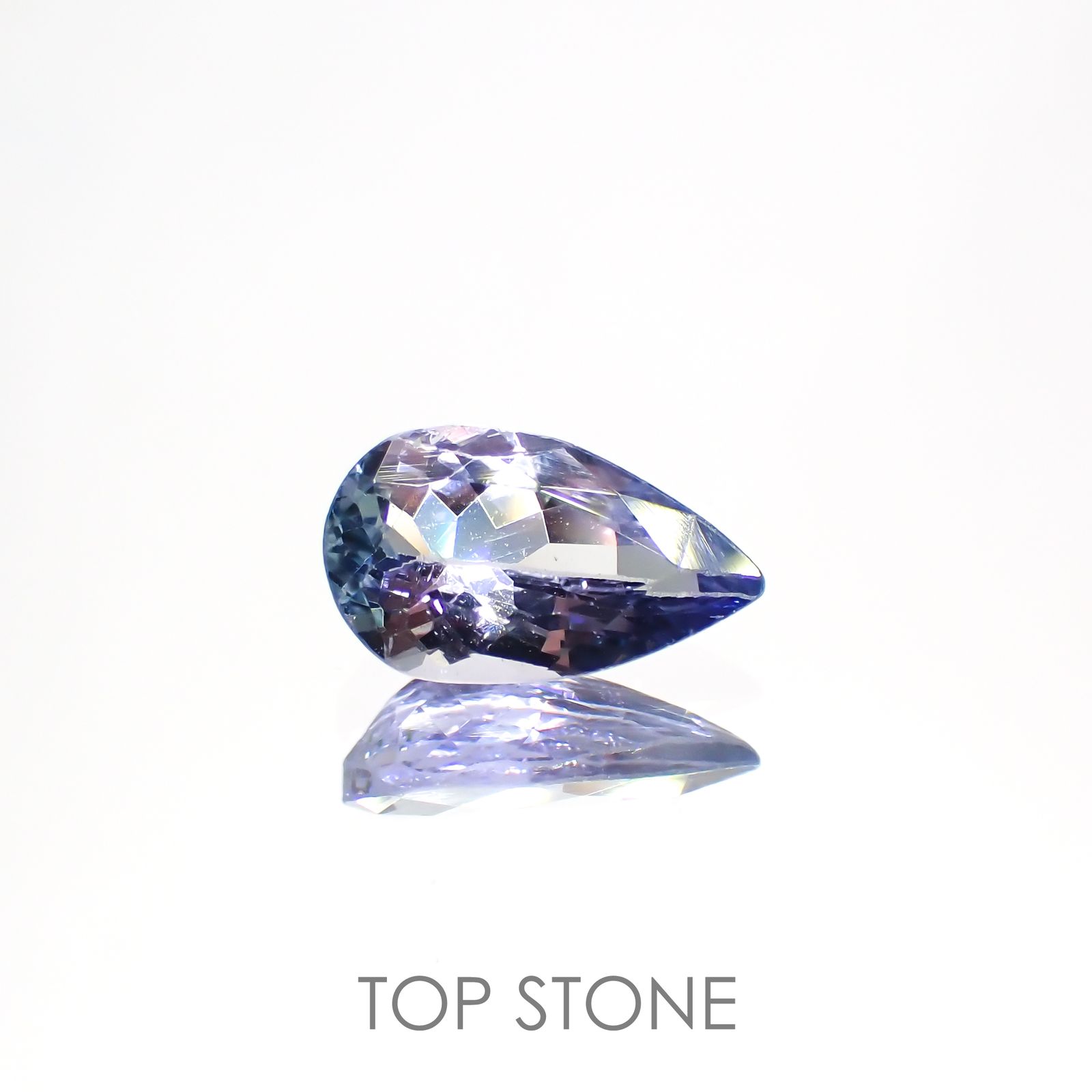 バイカラータンザナイト(宝石名バイカラー・ゾイサイト) タンザニア産 0.80ct 識別済[210812664]8.2×4.8mm前後