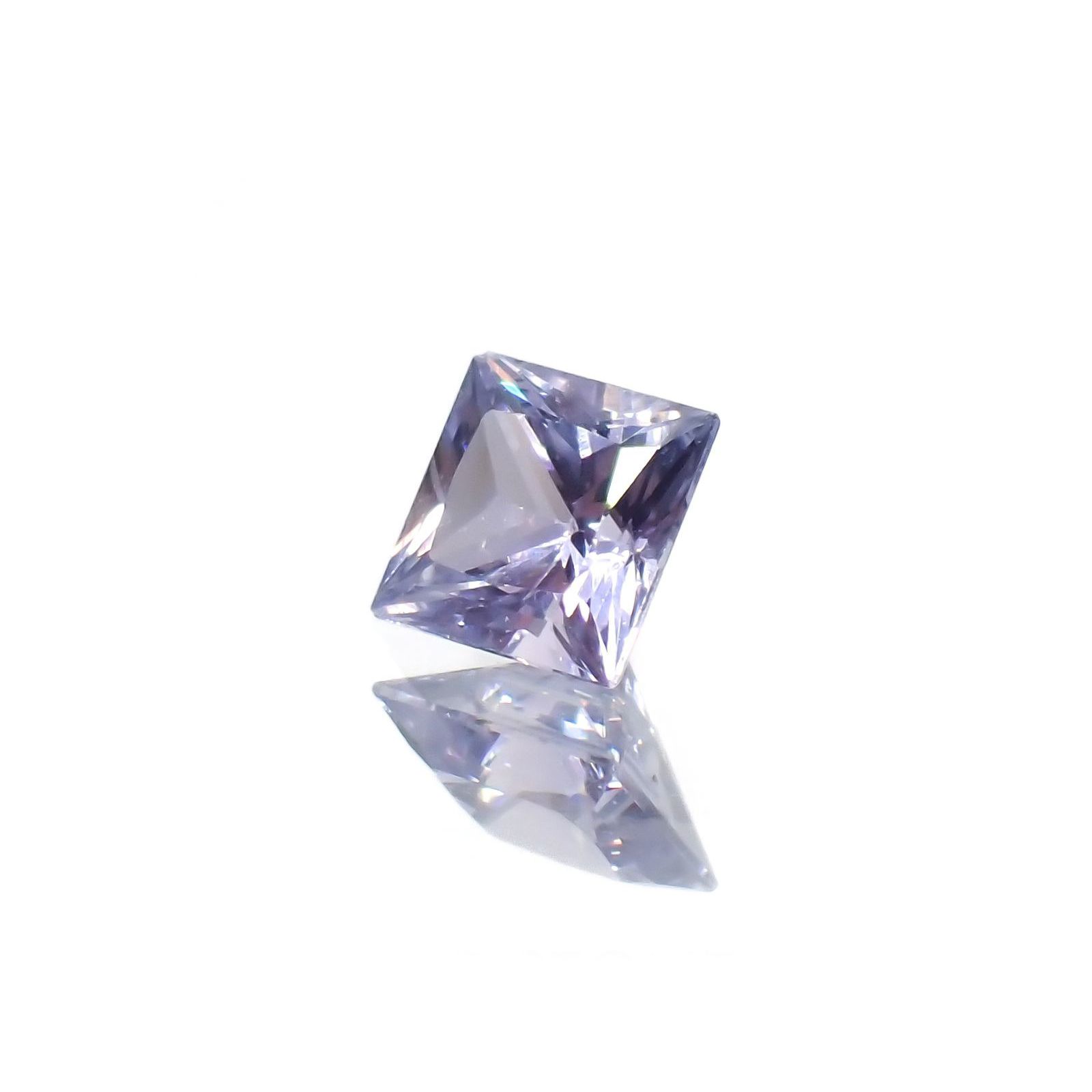 ◇プリンセスカット◇ラベンダーサファイア(宝石名サファイア)東アフリカ産 0.22ct 識別済[250817371]3.3x3.2mm前後