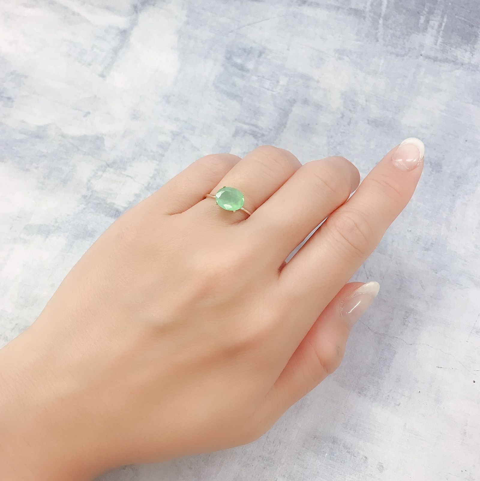 グリーンオパール 南アフリカ産 1.05ct[220717053]8.9x7.1mm前後