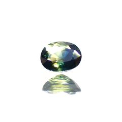 バイカラーサファイア(宝石名バイカラー・サファイア)マダガスカル/オーストラリア産 0.46ct 識別済[250114062]4.9x3.9mm前後