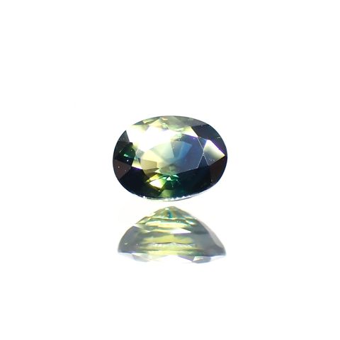 バイカラーサファイア(宝石名バイカラー・サファイア)マダガスカル/オーストラリア産 0.46ct 識別済[250114062]4.9x3.9mm前後