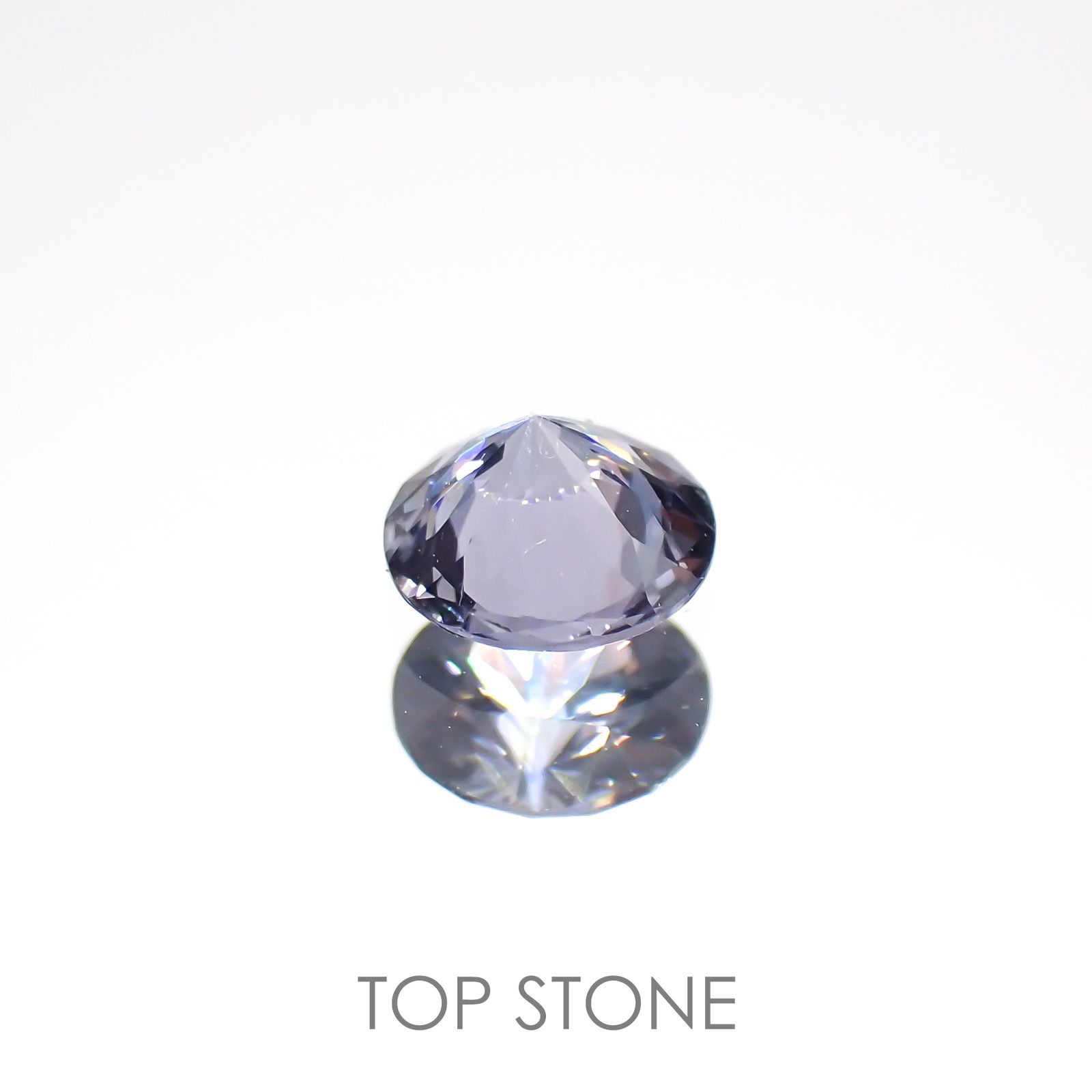 グレイッシュブルースピネル(宝石名スピネル)ビルマ/マダガスカル産 0.35ct 識別済[220516055]4.5x4.4mm前後