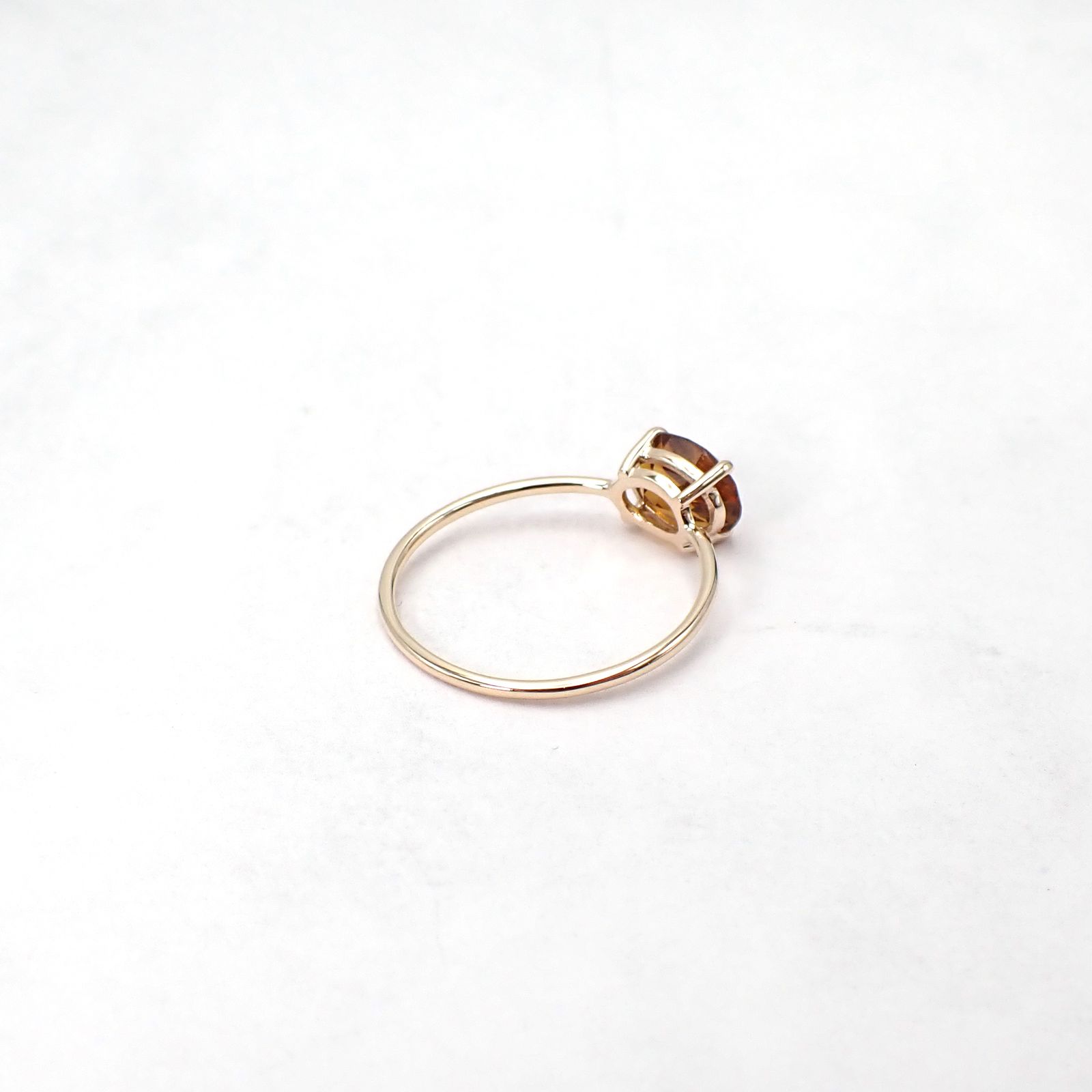 リング空枠：石留め▶マデイラシトリン（お客様製作例）