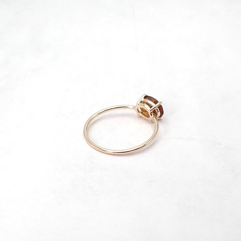 リング空枠：石留め▶マデイラシトリン（お客様製作例）