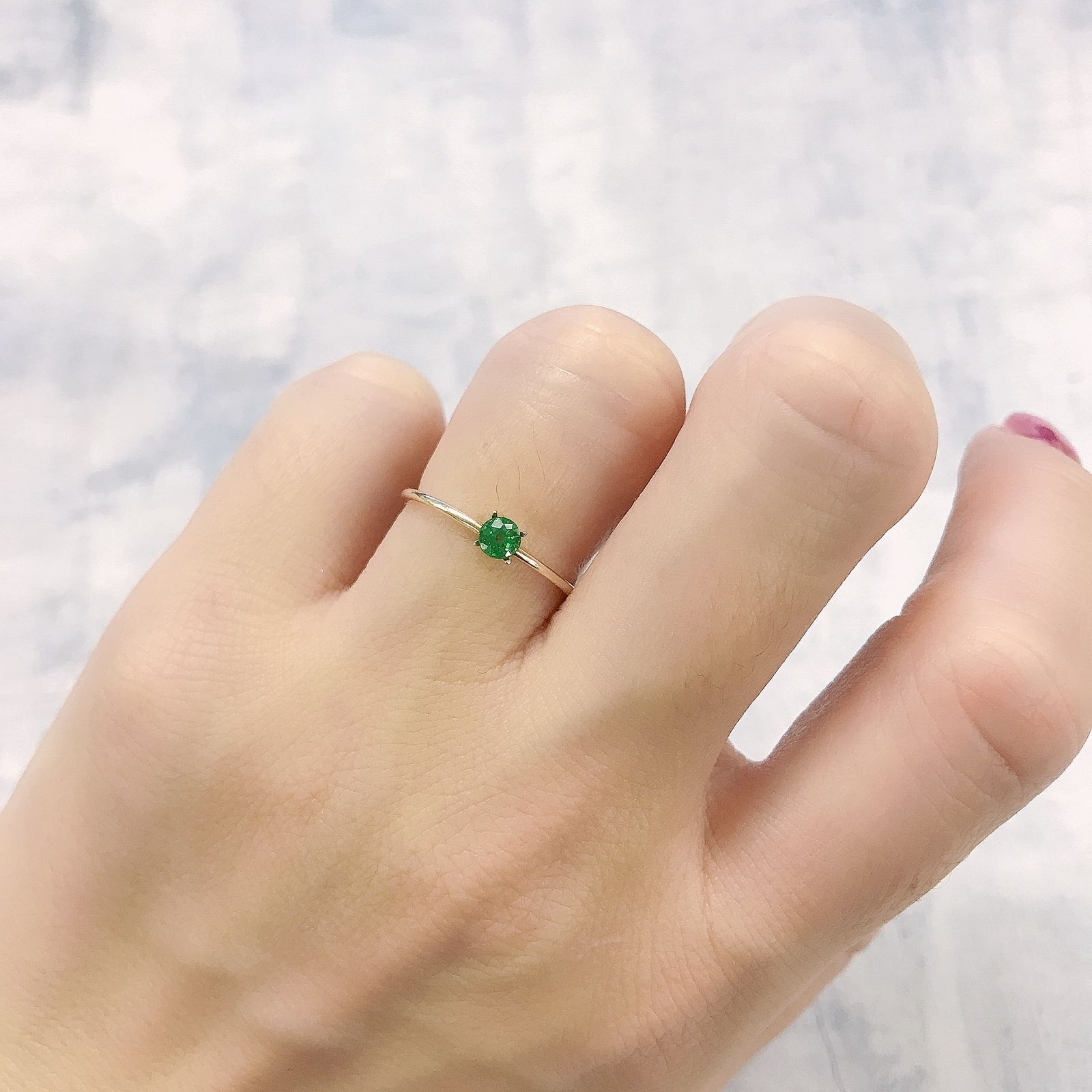クロムトルマリン タンザニア産 0.22ct[220114166]3.3x3.3mm前後