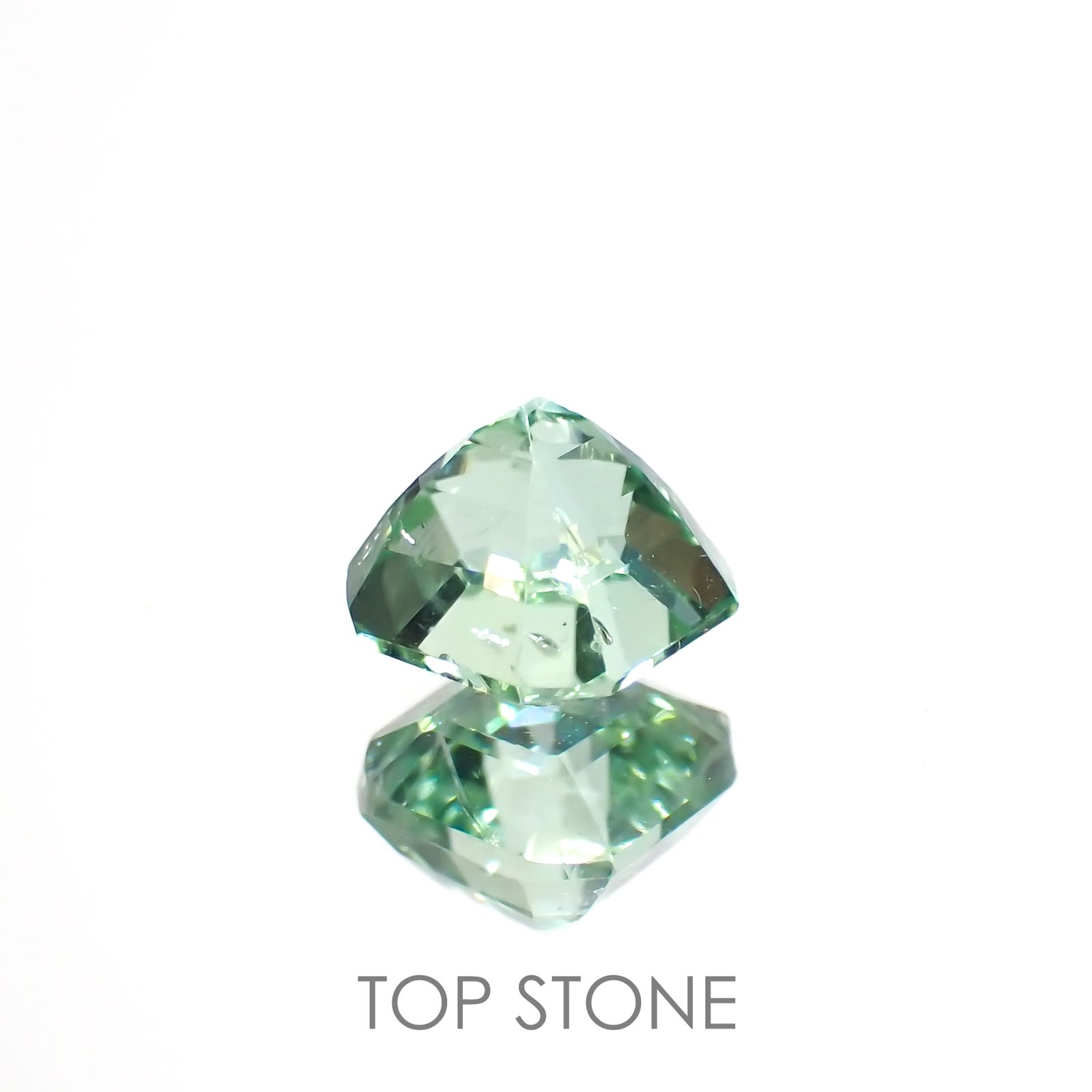 ブルーグリーントルマリン(宝石名トルマリン)アフガニスタン産 0.78ct 識別済[221018342]5.2x5.2mm前後