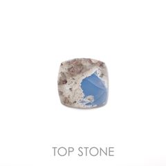 マトリックスブルーオパール アメリカ・オレゴン州産 4.67ct[221219390]14.3x14.2mm前後