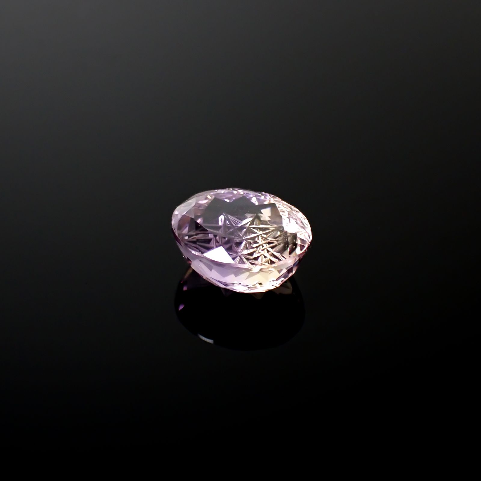 ◇甲州貴石切子Plus Three◇アメトリン カード付き ブラジル産 7.97ct[240628259]13.5x11.5mm前後