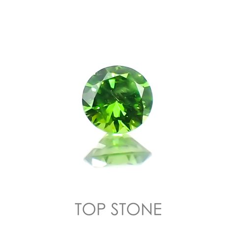 デマントイドガーネット(宝石名デマントイド・ガーネット) ロシア産 0.13ct 識別済[20118127]3.2×3.2mm前後