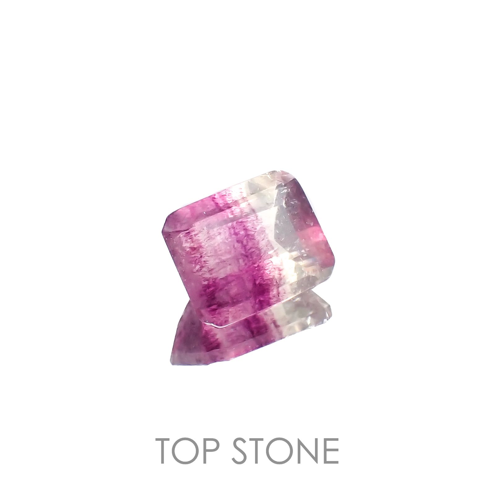 バイカラーフローライト 中国産 3.85ct[230120164]9.9x8mm前後
