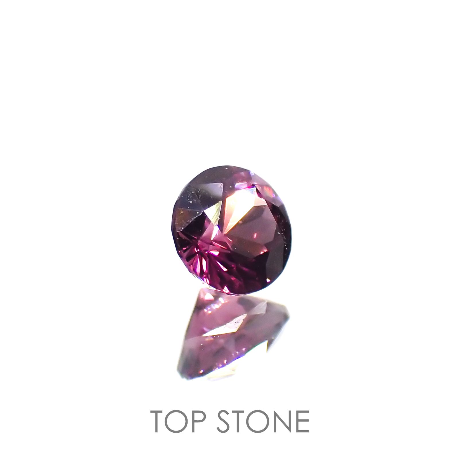 パープルピンクスピネル(宝石名スピネル)ビルマ/マダガスカル産 0.33ct 識別済[220616130]4.1x4.1mm前後