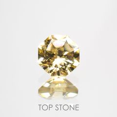 ◇オクタゴンカット◇イエロージルコン(宝石名ジルコン) カンボジア産 0.84ct 識別済[210410486]5×5mm前後