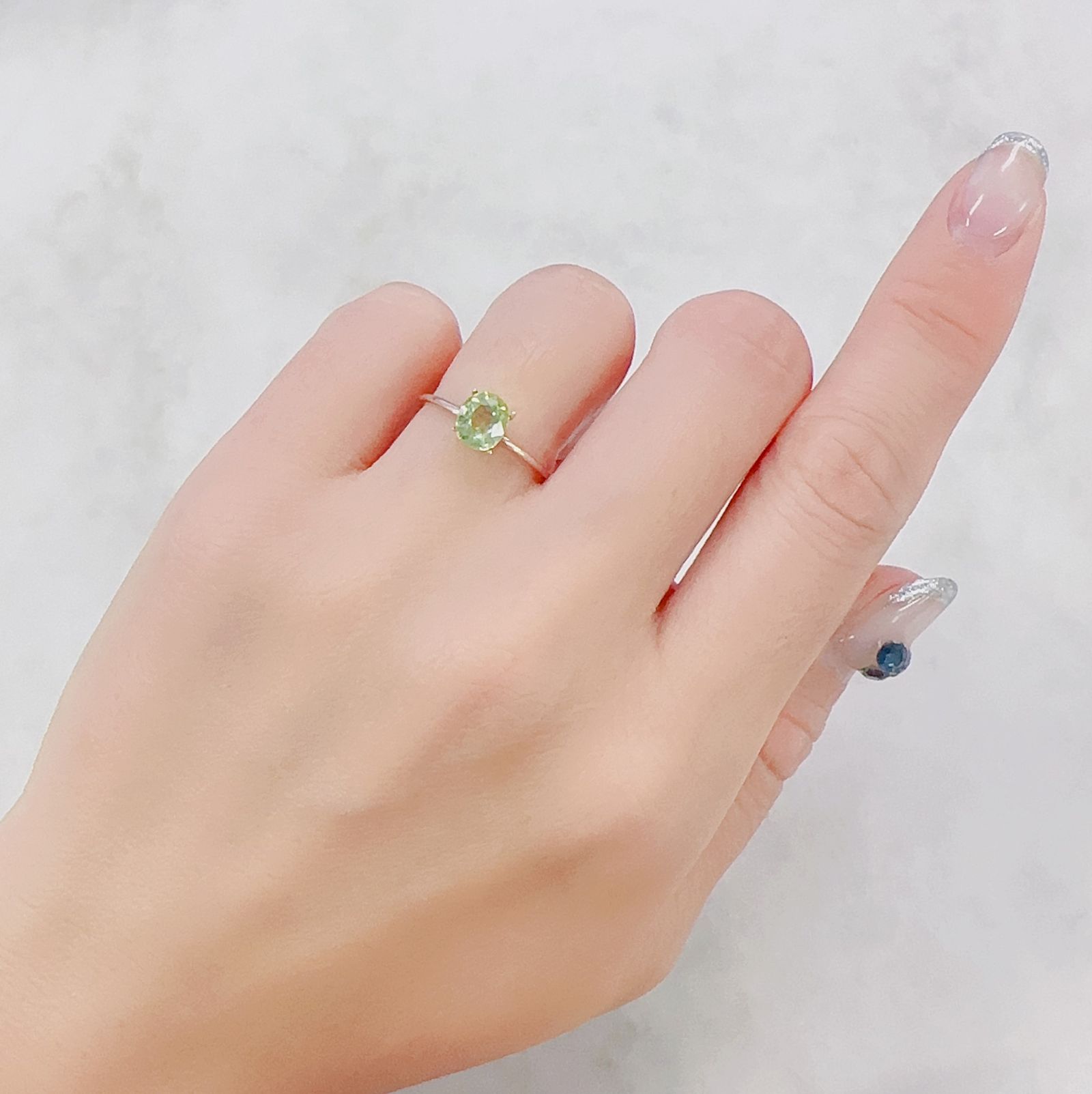 ミントガーネット(宝石名グリーン グロッシュラー・ガーネット)タンザニア・メレラニ鉱山産 1.07ct 識別済[230622489]6.3x5.4mm前後