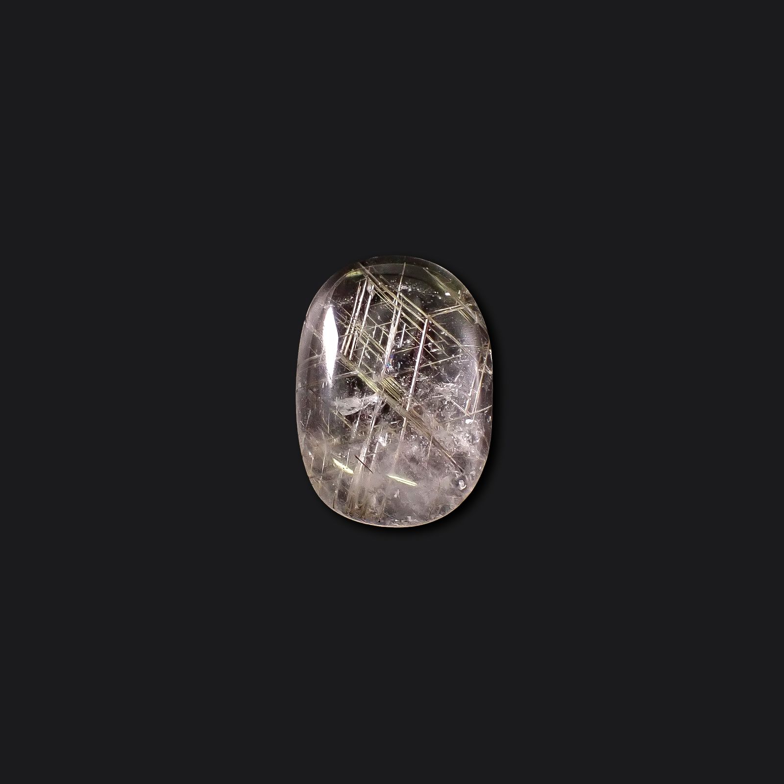 シルバールチルクォーツ ブラジル産 19.72ct / 22.4x16.2mm前後 [260131594]