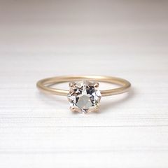 リング空枠：石留め▶クォーツ（お客様製作例）