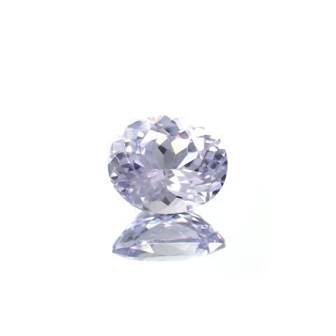 ラベンダーサファイア(宝石名サファイア)スリランカ/マダガスカル産 0.58ct 識別済[250817483]5.5x4.7mm前後