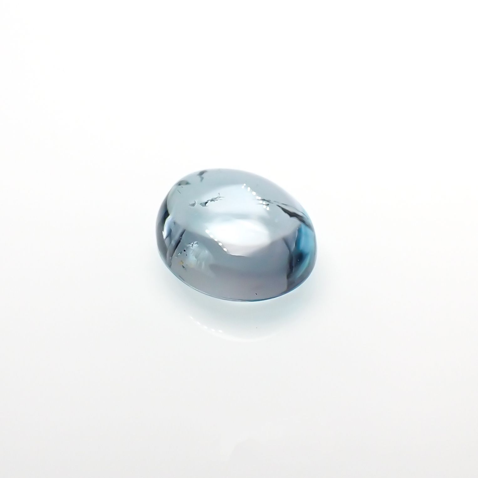 ユークレース(宝石名ブルー・ユークレース)コロンビア産 2.789ct ソ付(彩珠)[221018841]9.5x8.1mm前後