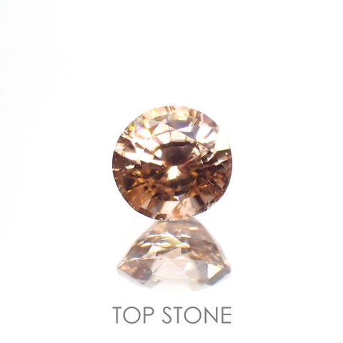 オレンジジルコン(宝石名ジルコン) スリランカ/カンボジア産 1.00ct 識別済[20128044]5.4×5.4mm前後