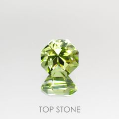 ◇オクタゴンカット◇ペリドット(宝石名ペリドット) パキスタン産 0.80ct 識別済[210913111]5×5mm前後