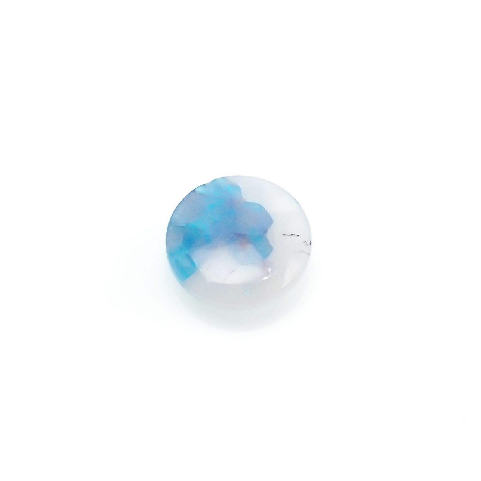 パライバトルマリンインクォーツ ブラジル産 ルース 1.85ct[210812957]8.6×8.6mm前後