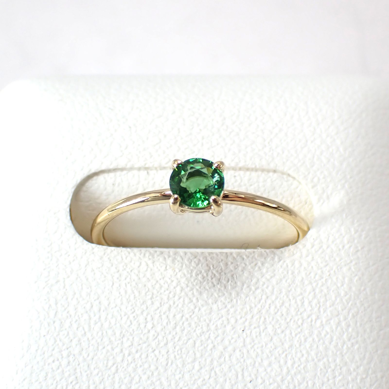 リング空枠：石留め▶クロムトルマリン（お客様製作例）